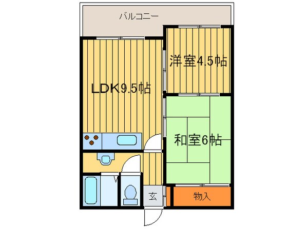 サンハイツ福住の物件間取画像